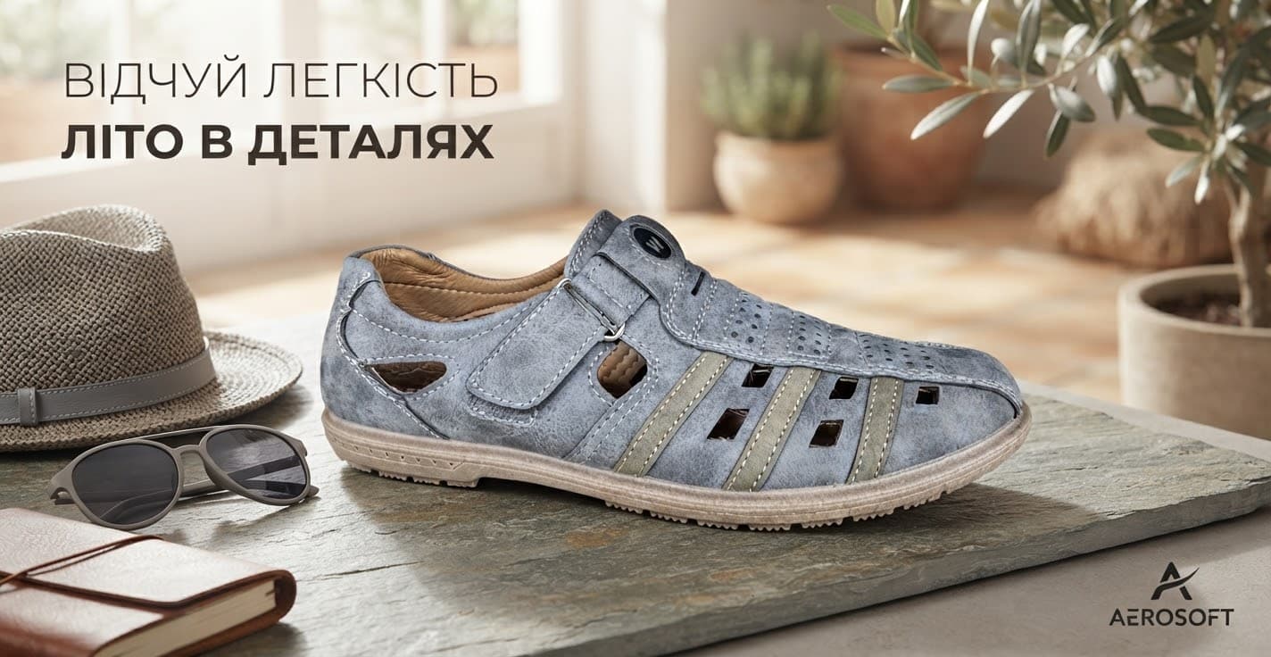 Туфлі чоловічі літо 5459-6 сірого кольору з лініями 40р 2