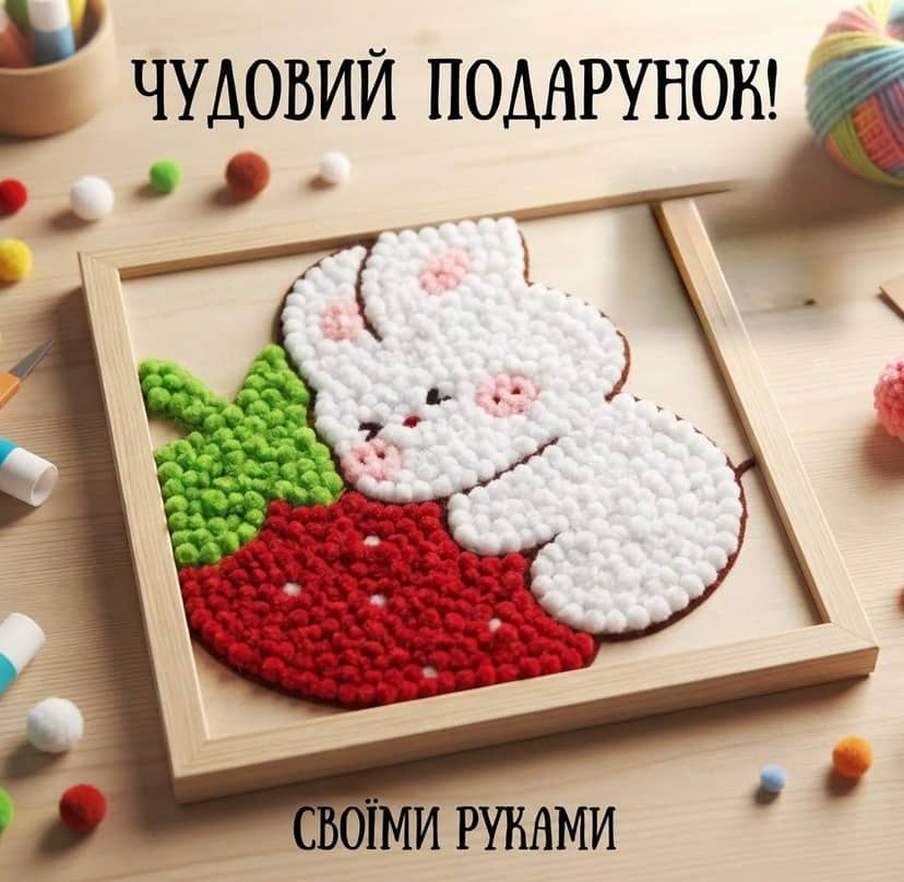 Творческий набор картина из помпонов 30*30 5