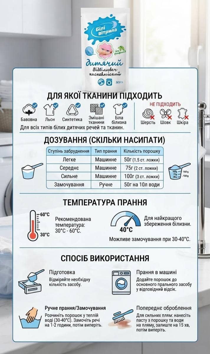 Відбілювач кисневмісн для дитячої білизни 4