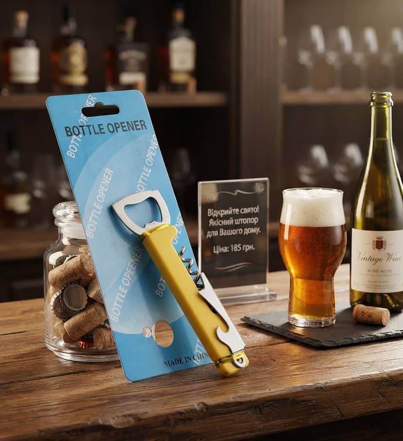 3-in-1 Bottle Opener Yellow 2