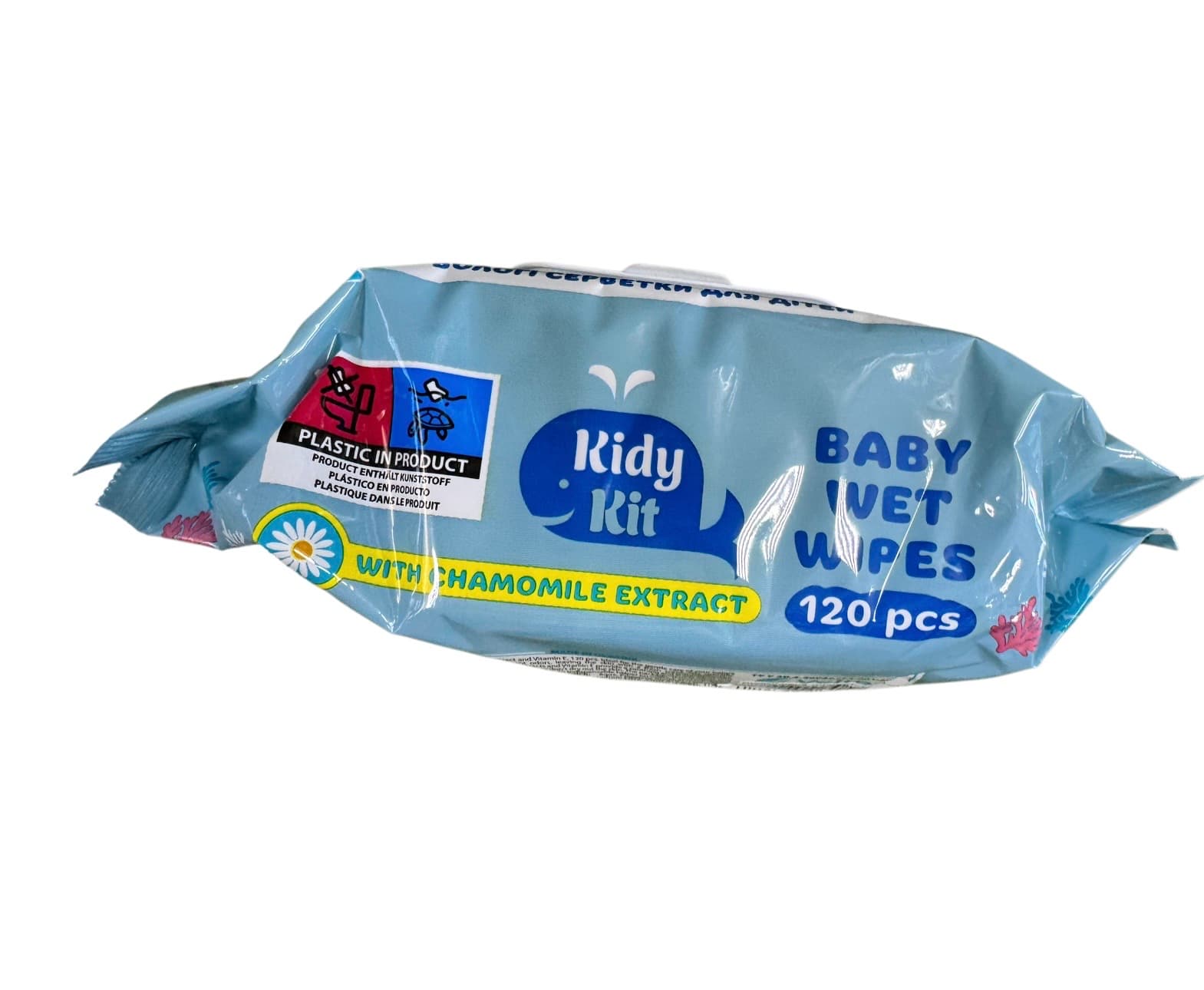 Вологі серв KIDI KIT 120шт дитячі з екстр ромашки 2