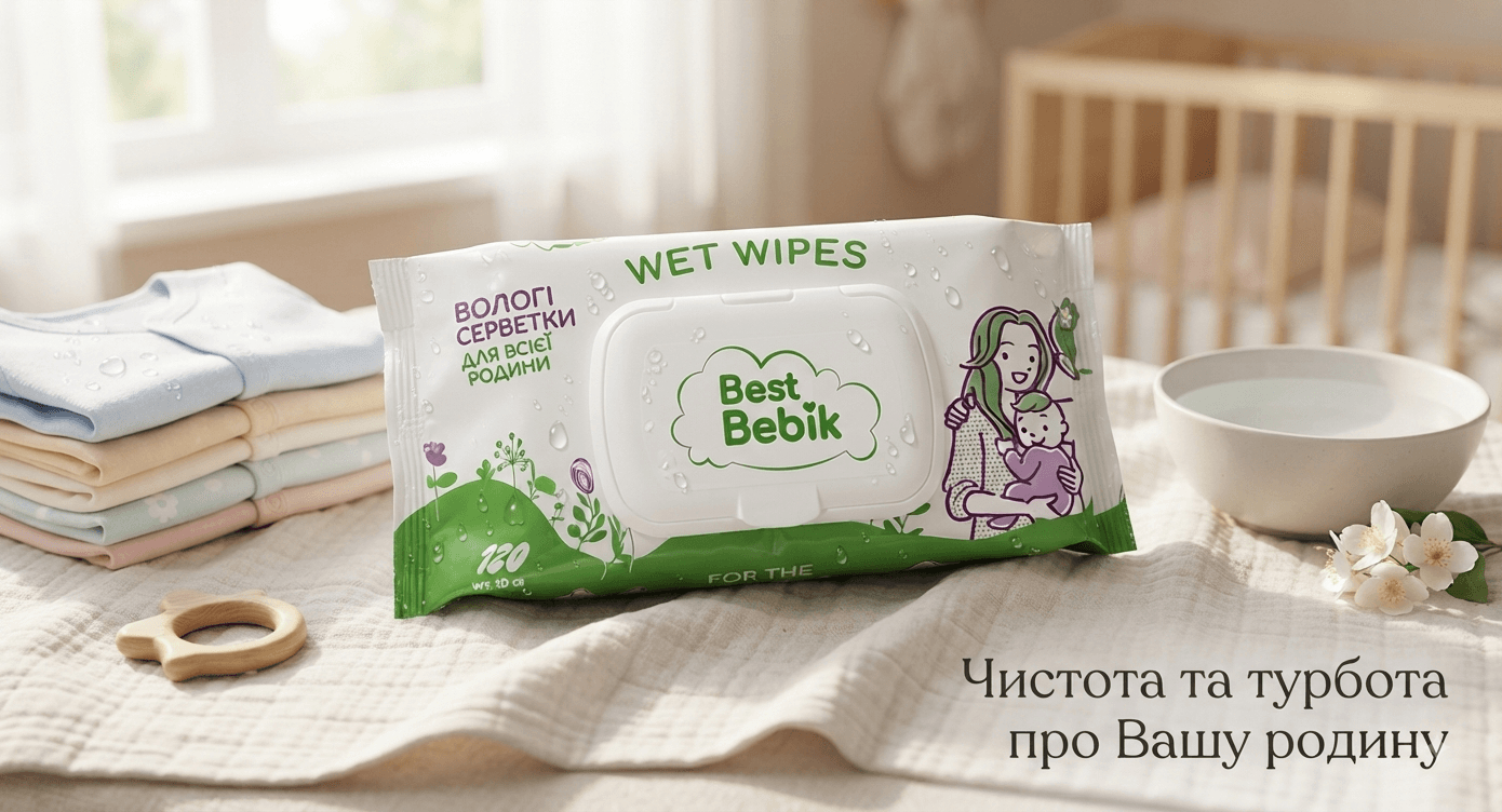 Вологі серв родинні “Best Bebik” 120шт 4
