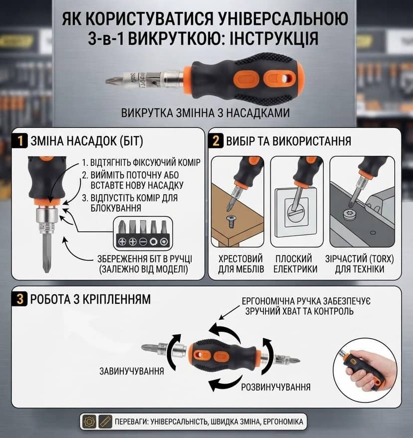 Викрутка подвійна метал+пл 9011026805 2