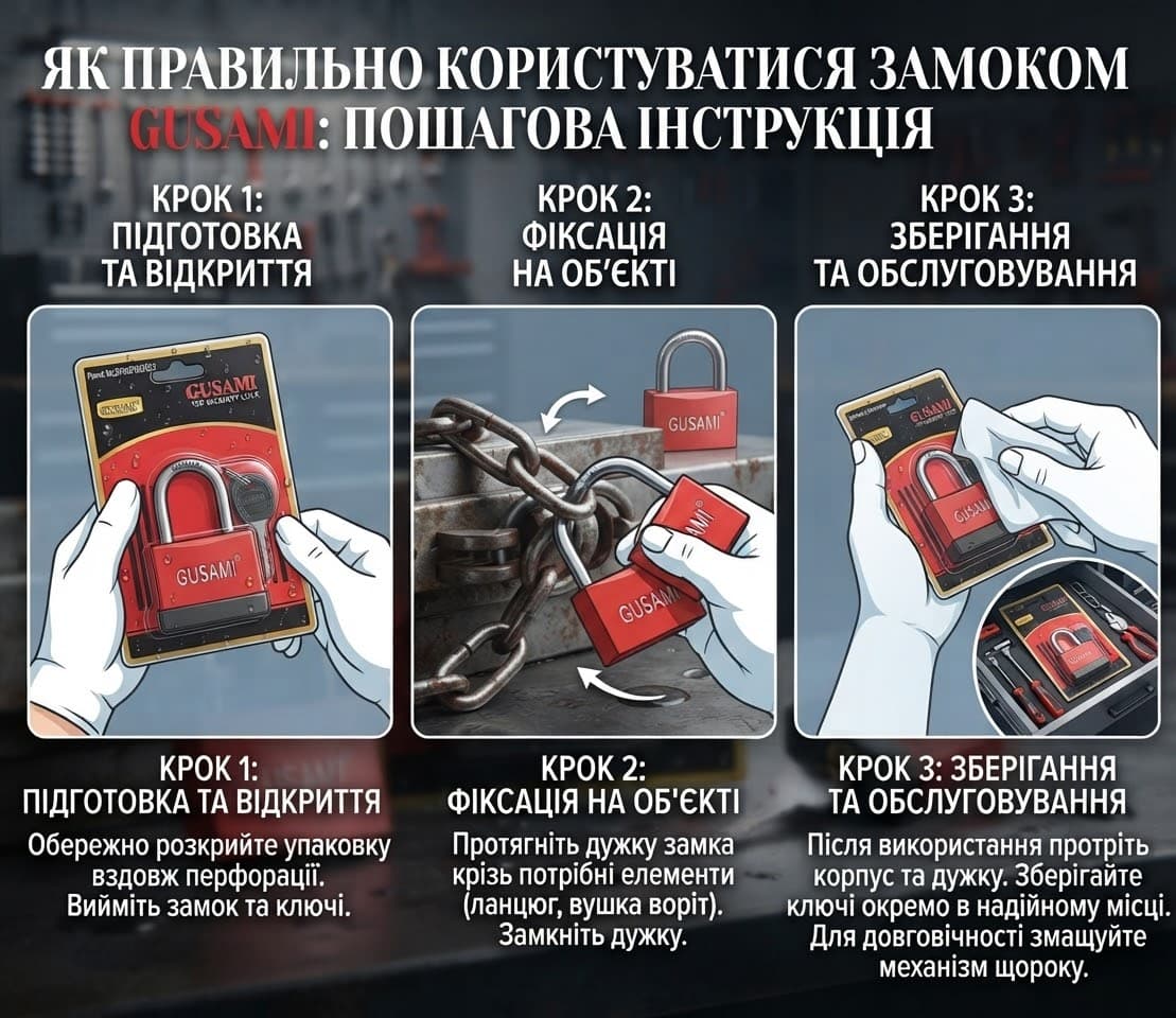 Замок 3ключа 65мм BGU665 4