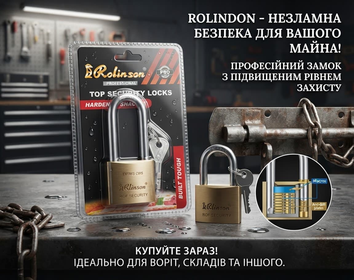 Замок РЛ 40мм навісний подовжений 3