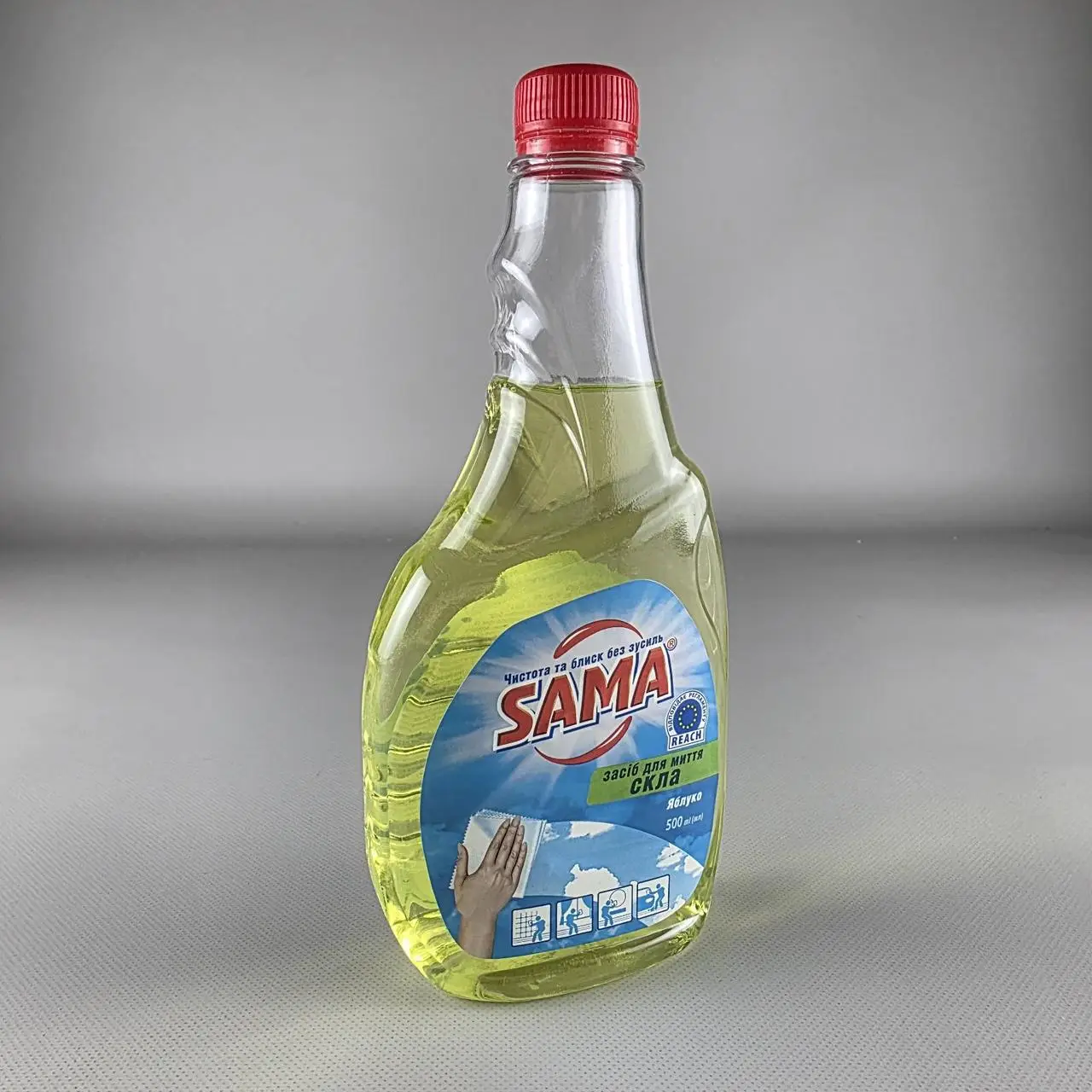 Засіб для миття скла лимон тм SAMA запаска 500мл 3