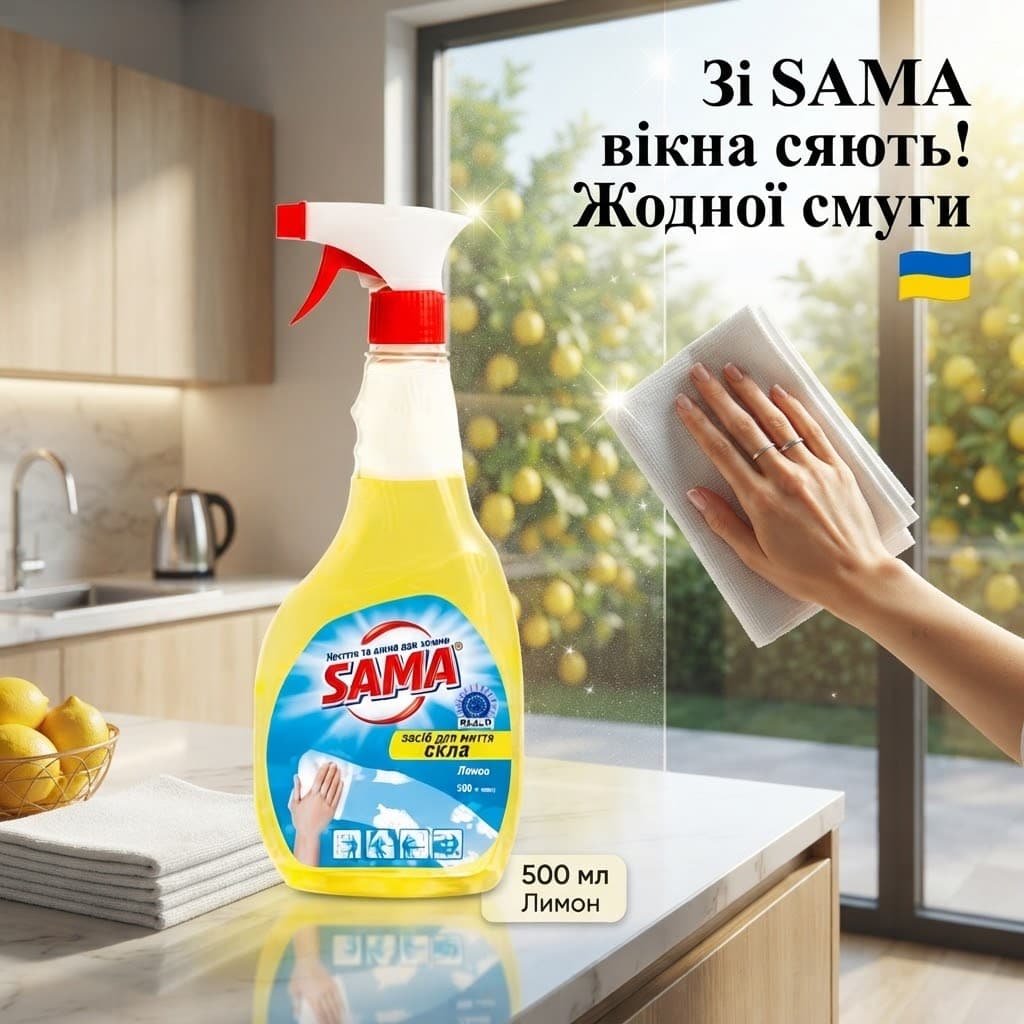 Засіб для миття скла лимон з розпилювачем ТМ 2