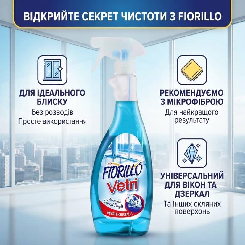 Fiorillo Window and Mirror Cleaner, 750 ml 3