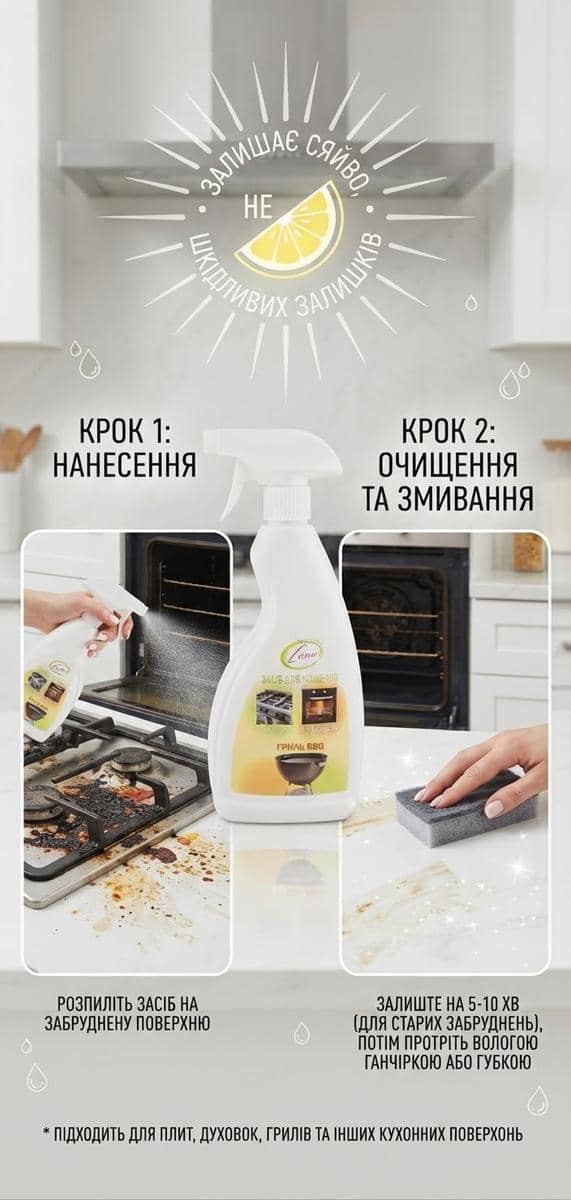 Засіб для очищення гриля, плит та духовок 3
