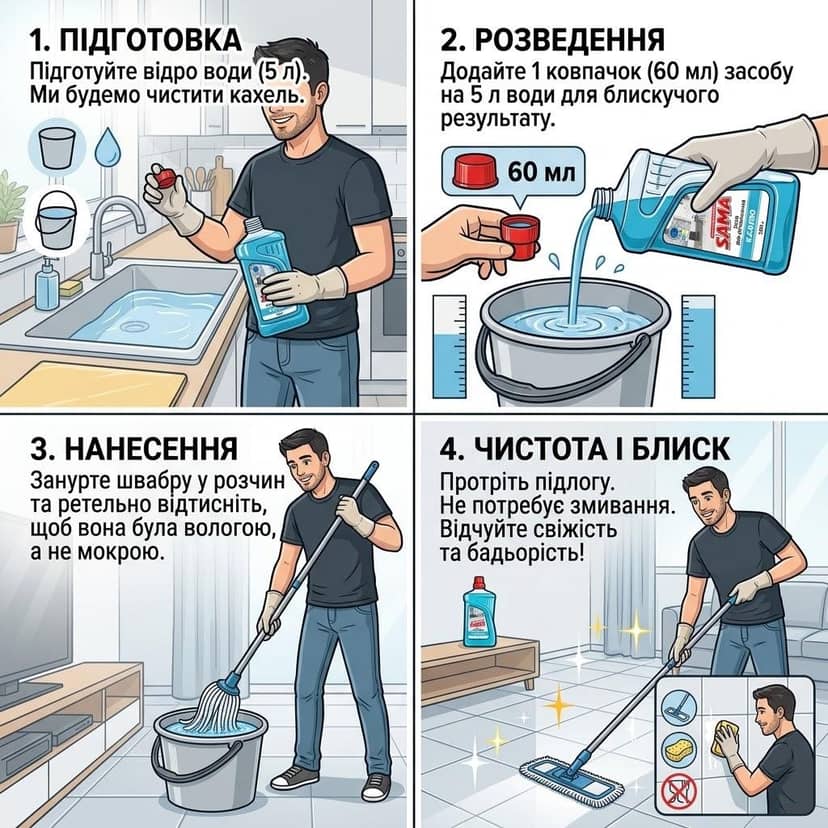 Tile Cleaning Solution TM “SAMA” 1250g 2