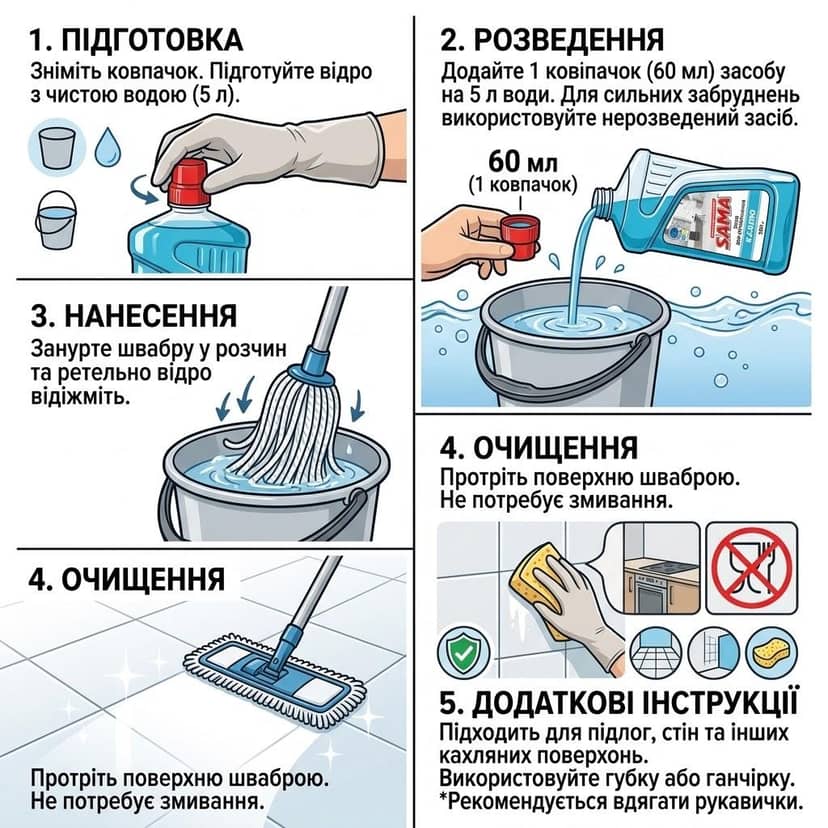 Tile Cleaning Solution TM “SAMA” 1250g 3