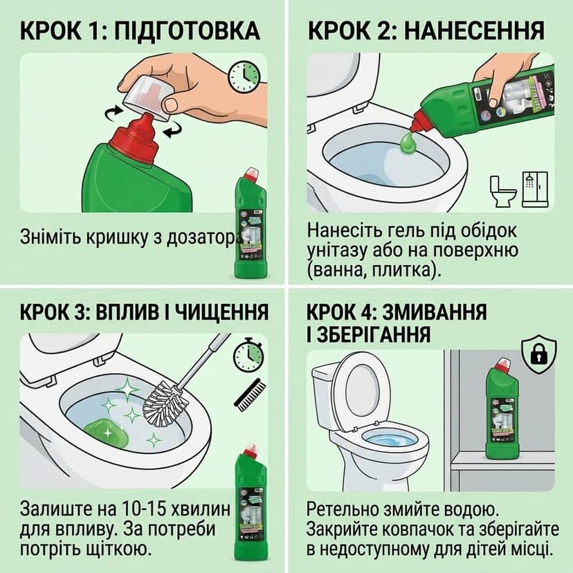 Засіб універсал для кахелю раковин та унітазу 850г 3