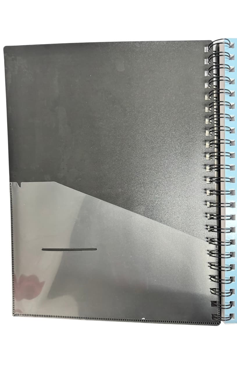 CROKO A4 Spiral Notebook, 100 Sheets, Plastic Cover, Black 3